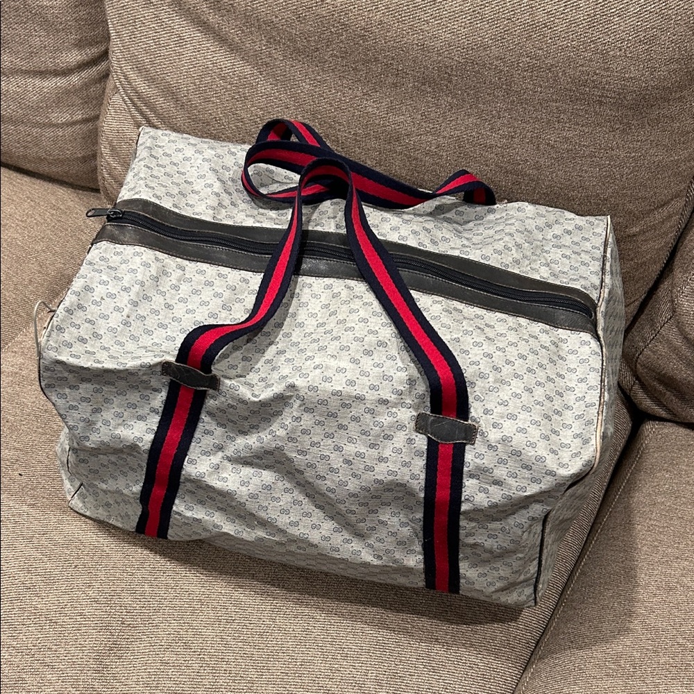 Gucci 1980s travel duffel bag canvas